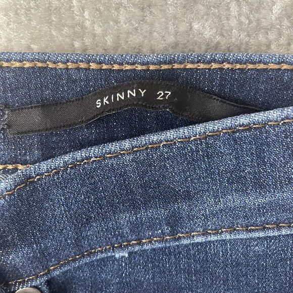 Banana Republic Jeans Womens 27 Skinny Dark Wash Stretch Denim Pants Blue Casual - Picture 5 of 12